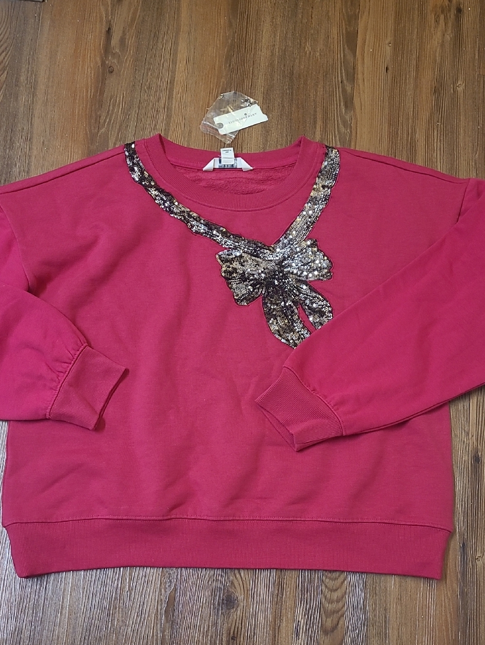 Maeve Raspberry Pink Sequin-Embellished Sweatshirt